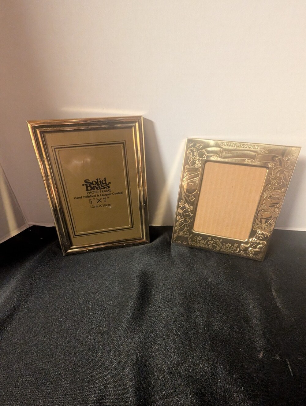 Brass Baby Record Frame & Solid Brass Photo Frame 5x7 Home Decor Picture Frame